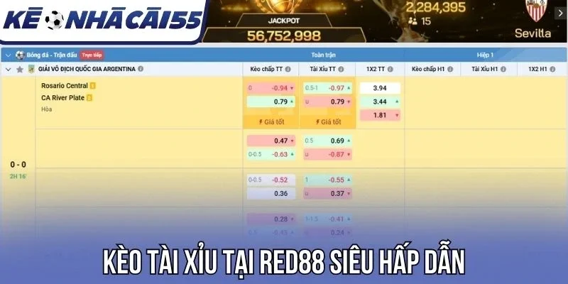 Kèo tài xỉu tại Red88 siêu hấp dẫn
