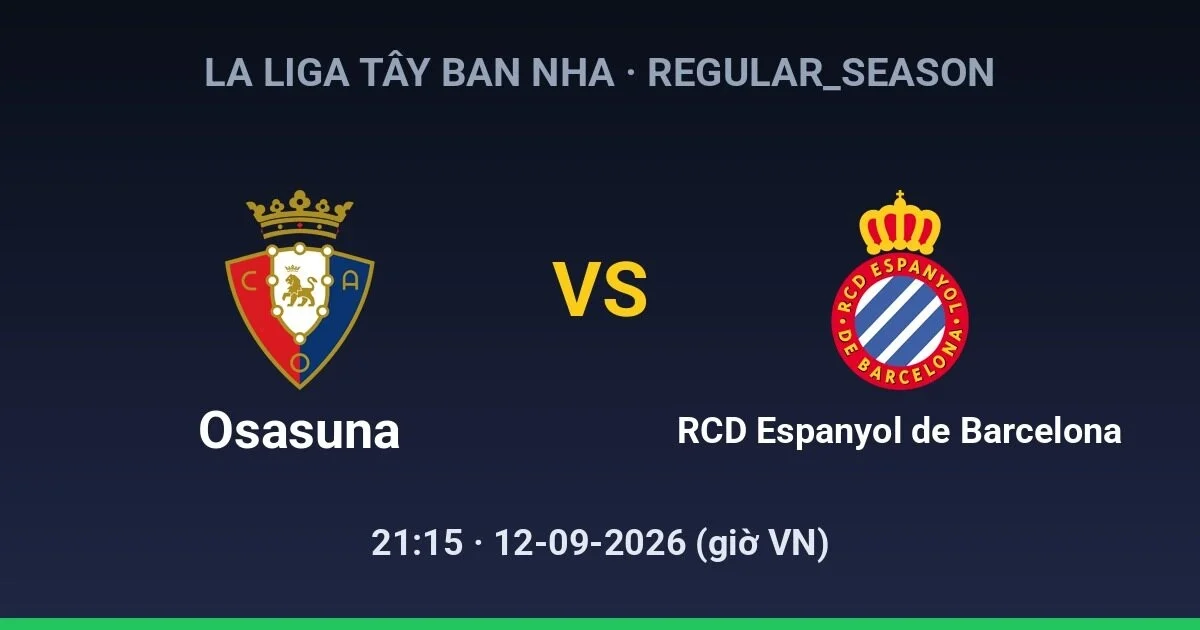 CA Osasuna vs RCD Espanyol de Barcelona