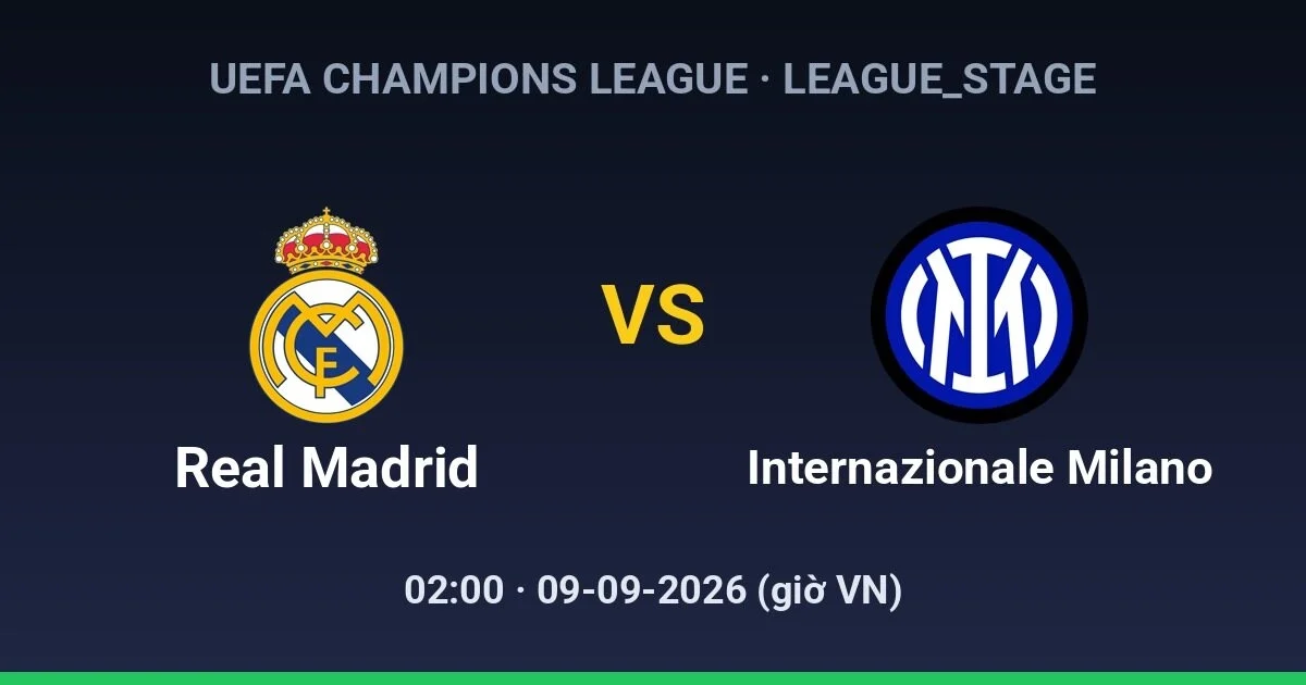 Real Madrid CF vs FC Internazionale Milano